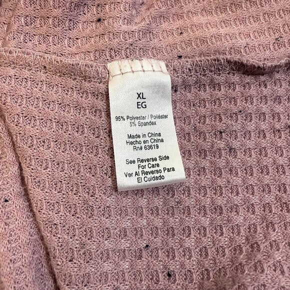 Sweatshirt Project: Pink Waffle Knit Top- Women’s XL – Casual Pullover - Picture 7 of 7